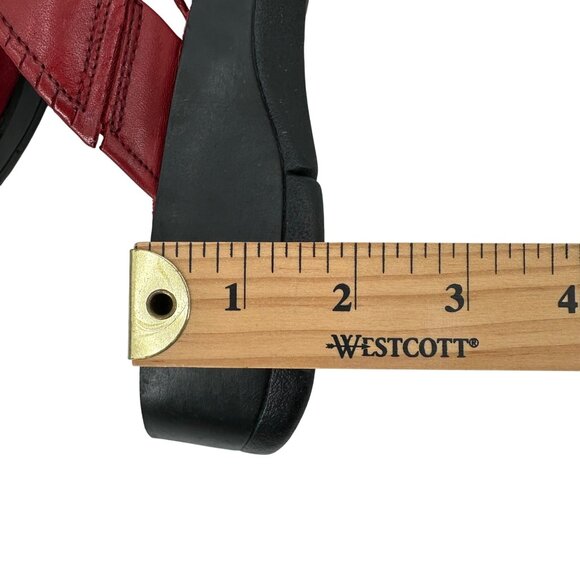 Baretraps Womens Olinda Red Leather Wedge Sandals Size 10M - Picture 12 of 12